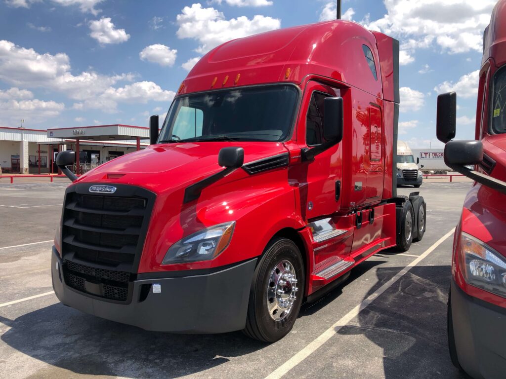 red semi truck sleeper